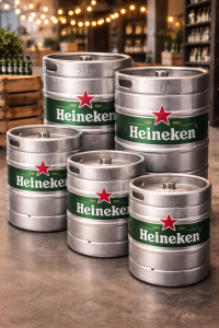 barril cerveza heineken 30 litros acero inoxidable