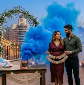 Baby shower efecto humo