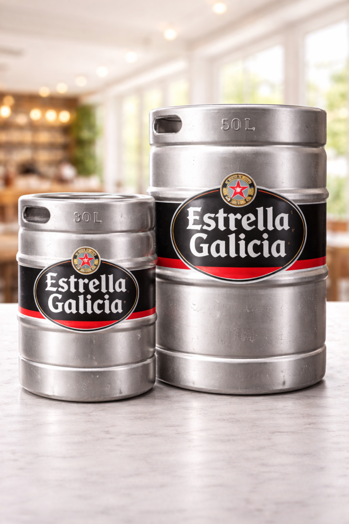 Barril de cerveza Estrella Galicia de 30 litros