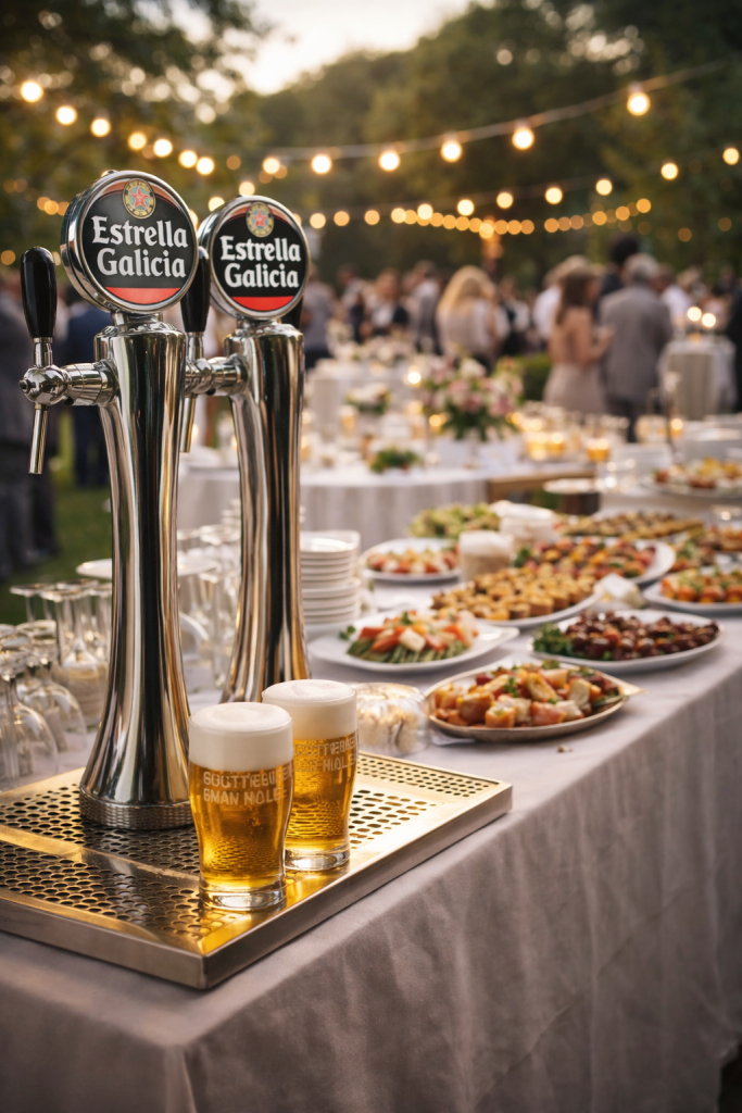  cerveza Estrella Galicia en un evento en Madrid