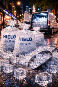 envio nocturno de hielo en cubito 