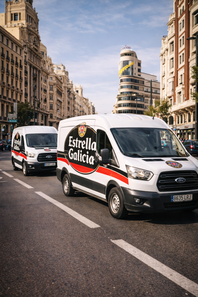 Almacén de distribución con barriles de cerveza en Madrid