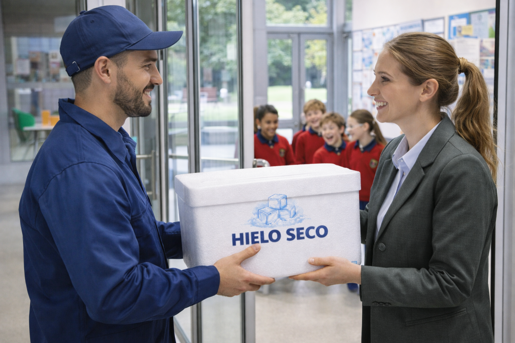 Empresa especializada en suministro de hielo seco para centros educativos