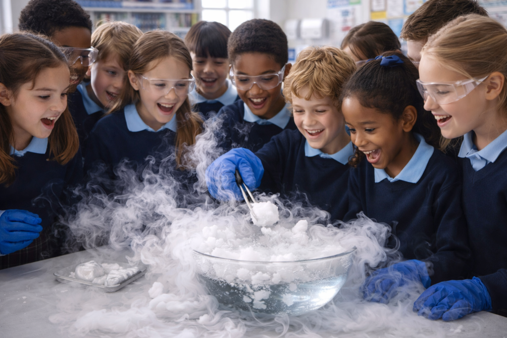 Proveedor de hielo para experimentos en Madrid