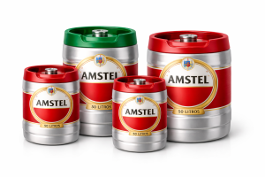  barril cerveza amstel acero inoxidable