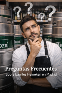  barriles heineken preparados para distribución en madrid